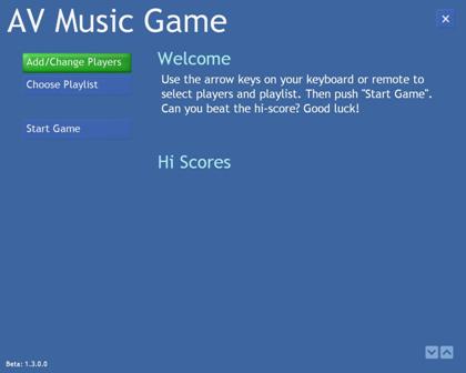 AV Music Game Screenshot