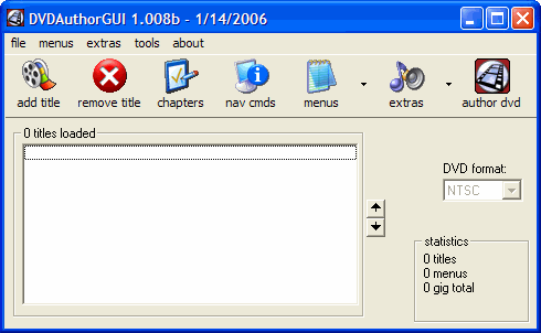DVDAuthorgui Screenshot