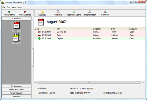 FineAnces Screenshot