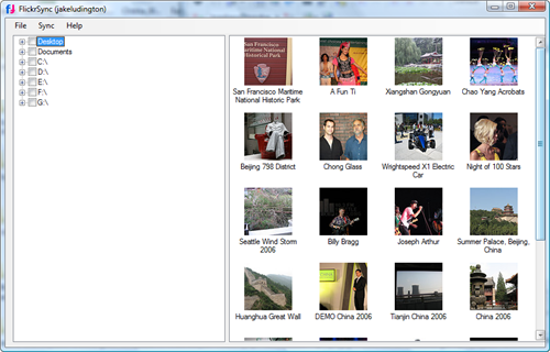 FlickrSync Screenshot