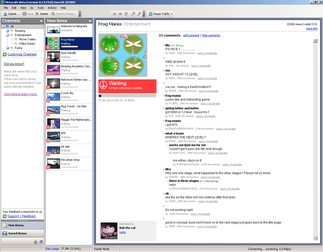 Metacafe Screenshot