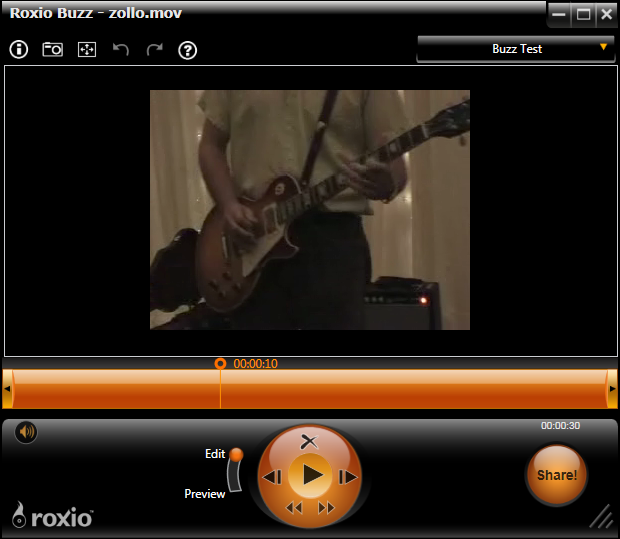 Roxio Buzz Screenshot