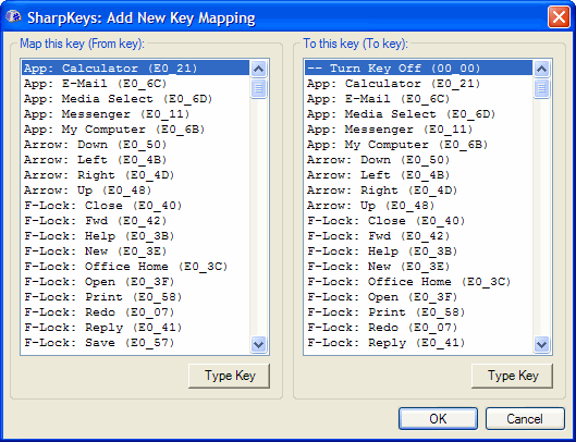 SharpKeys Screenshot