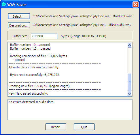 WAV Saver